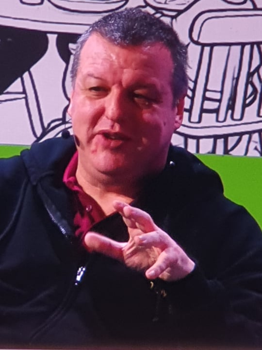 Big Tony reacting the audience